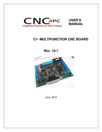 C1 Multifunction CNC Board User Manual - cover page