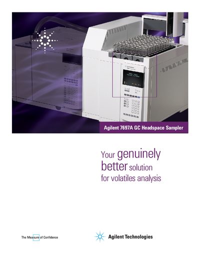 Agilent 7697A GC Headspace Sampler Brochure - cover page