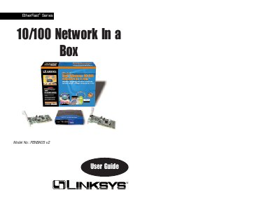 Linksys FENSK05 v2 User Guide - cover page