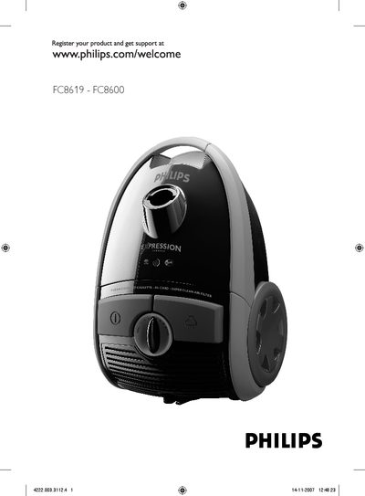 Philips FC8619-FC8600 Vacuum Cleaner User Manual
