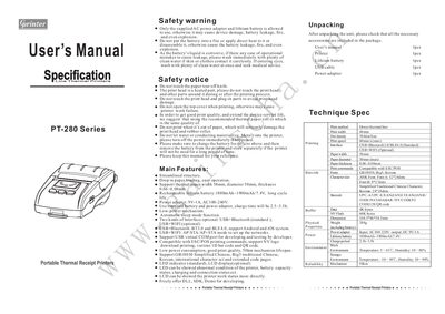 Gainscha PT-280 Series Thermal Printer User Manual