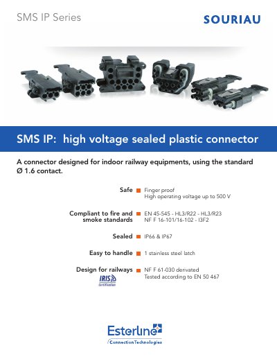 SOURIAU SMS IP Series Connector Product Leaflet