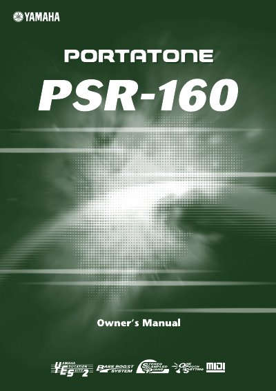 Yamaha PSR-160 Keyboard User Manual