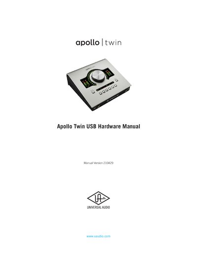 Universal Audio Apollo Twin USB Hardware Manual