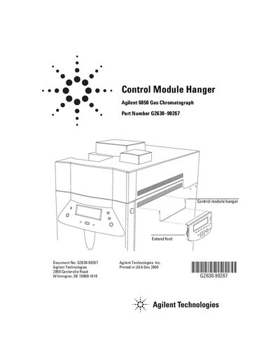 Agilent Control Module Hanger guide - cover page