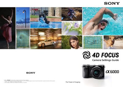 Sony 6000 Camera 4D FOCUS Settings Guide - cover page