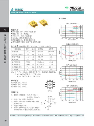 HBM HE390B Broadband Amplifier Manual - cover page