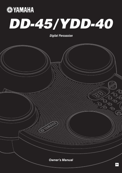 Yamaha DD-45/YDD-40 Digital Percussion Owner's Manual - cover page