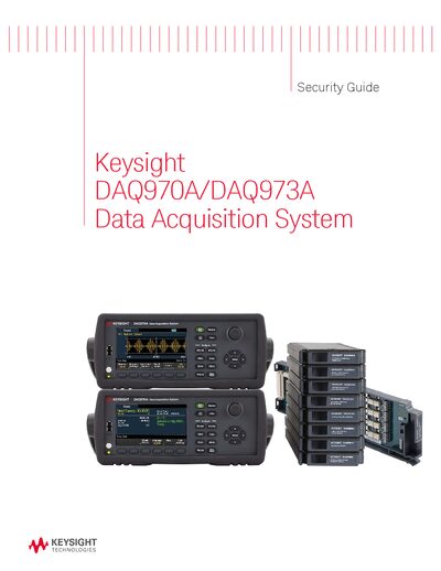 Keysight DAQ970A/DAQ973A Data Acquisition System Security Guide - cover page