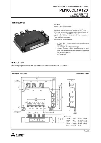 Mitsubishi Electric PM100CL1A120 Service Manual - cover page