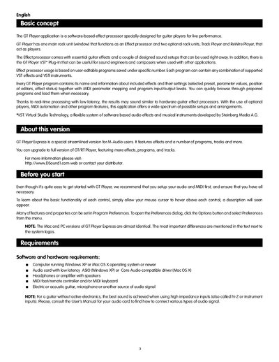 DSound GT Player Express Application User Manual - cover page