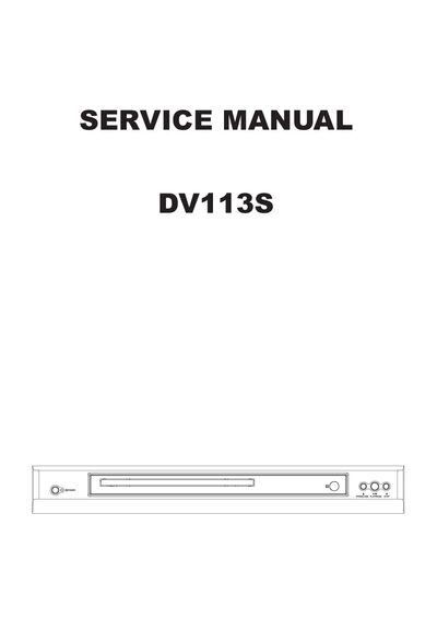 DV DV113S Service Manual - cover page
