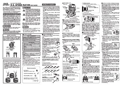 OS Speed R2104 Model Engine User Manual - cover page
