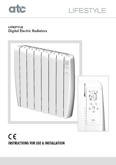 ATC LIFESTYLE Digital Electric Radiators User Manual - cover page