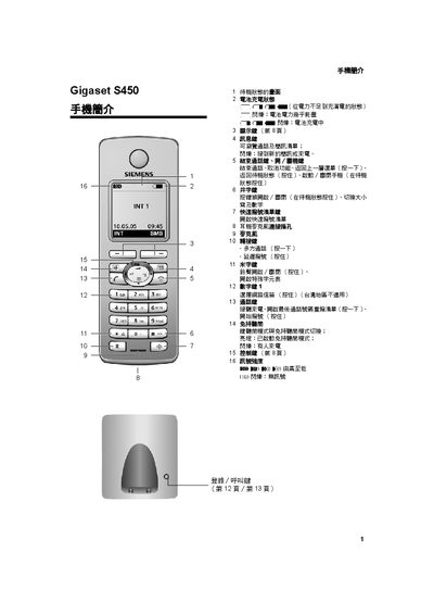 Siemens Gigaset S450 User Manual - cover page
