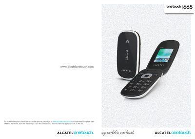 ALCATEL One Touch 665 User Manual - cover page