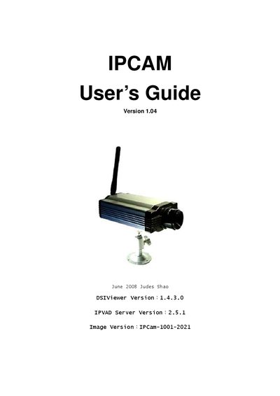 Davicom IPCAM-1001 IP Camera User Manual