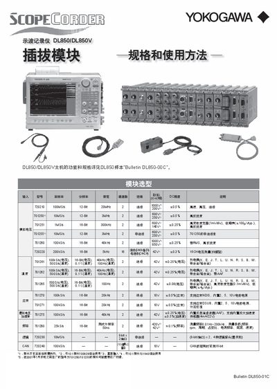 Yokogawa DL850/DL850V Oscillographic Recorder Manual - cover page