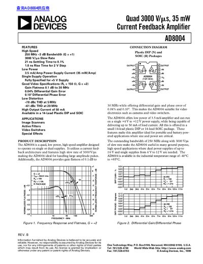 ANALOG DEVICES AD8004 handbook (1) - cover page
