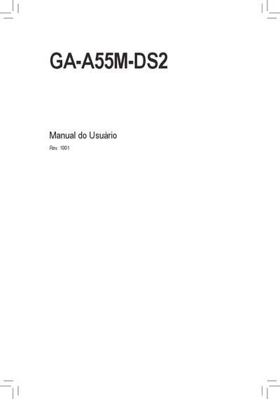 Gigabyte GA-A55M-DS2 User Manual - cover page