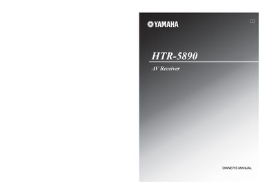 Yamaha HTR-5890 AV Receiver Owner's Manual - cover page