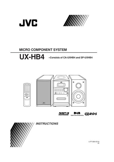 JVC UX-HB4 Audio System User Manual - cover page