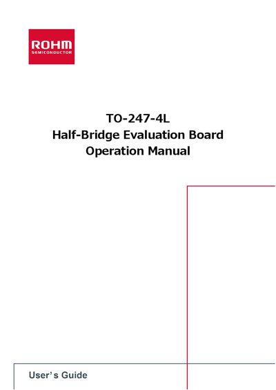 ROHM TO-247-4L Half-Bridge Evaluation Board Operation Manual - cover page