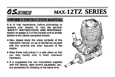 O.S. MAX-12TZ Series Engine User Manual