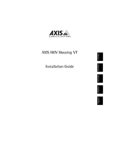 Axis HOV Housing VT Installation Guide - cover page