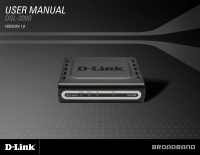 D-Link DSL-320B User Manual - cover page