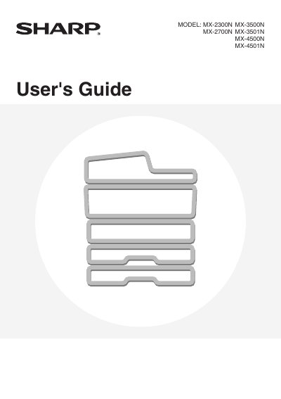 SHARP MX-2300N MX-2700N User's Guide