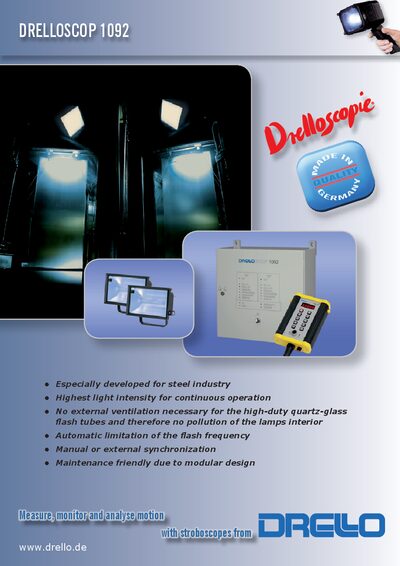 Drello DRELLOSCOP 1092 Stroboscope Datasheet - cover page