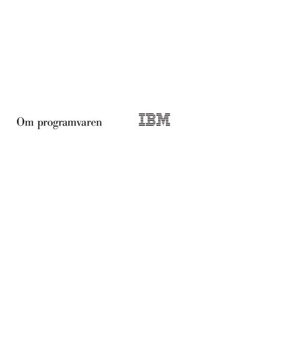 IBM Software User Manual - cover page