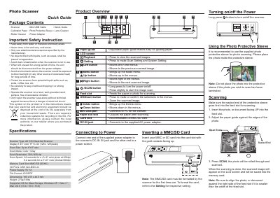 Philips Photo Scanner Quick Guide - cover page