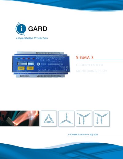 I-Gard C-EG44EM Ground Fault & Monitoring Relay Manual - cover page