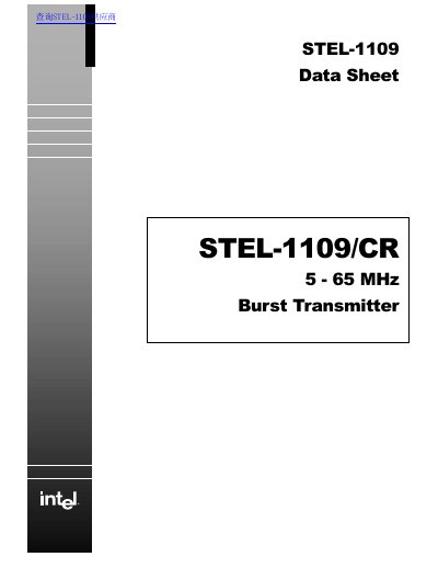 Stanford Telecom STEL-1109 Modulator Datasheet - cover page