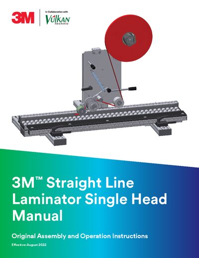 3M Straight Line Laminator Single Head User Manual - cover page