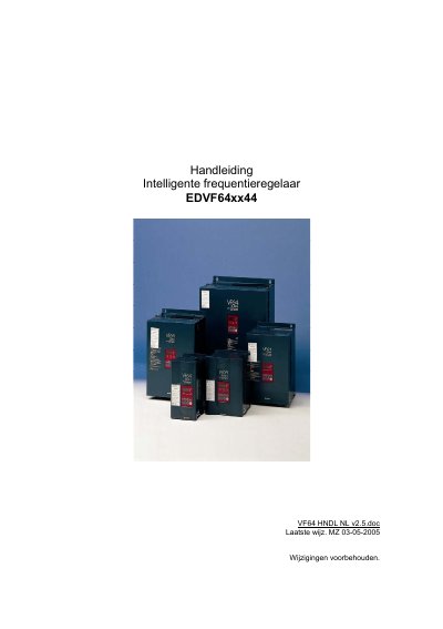 Electro Drive EDVF64-xx44 Variable Frequency Drive User Manual - cover page