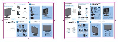 Philips 220EW8 Monitor Base Installation Guide - cover page
