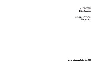 JRC JFE-680 Echo Sounder User Manual - cover page