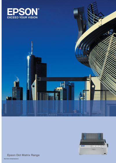 Epson Dot Matrix Range Product Brochure - cover page