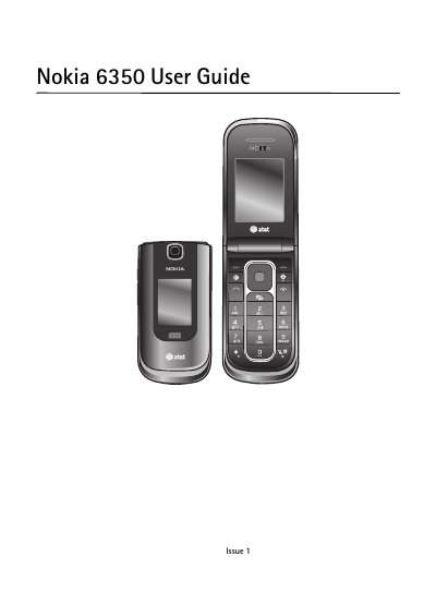 Nokia 6350 User Guide - cover page
