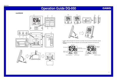 Casio DQ-950 Operation Guide - cover page