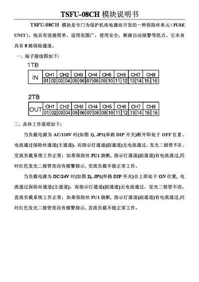 TSFU-08CH Module Manual - cover page