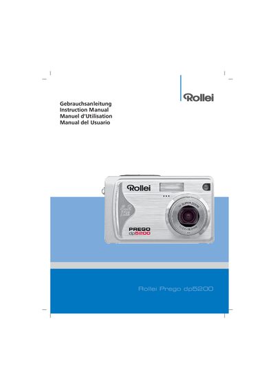 Rollei dp5200 Digital Camera User Manual - cover page