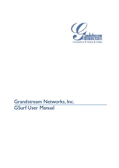 Grandstream GS_NVR User Manual - cover page
