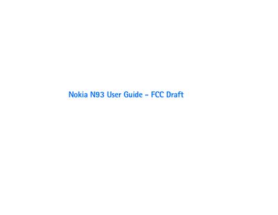 Nokia N93 User Guide