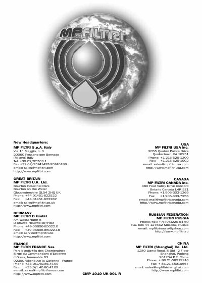 MP FILTRID MPF 020-MPF 750 technology data - cover page