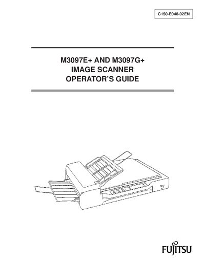 Fujitsu M3097E+ and M3097G+ Image Scanner Operator's Guide - cover page
