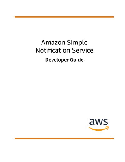 Amazon SNS Developer Guide - cover page